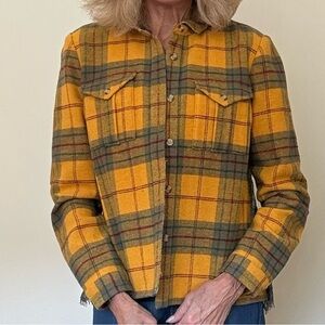 Plaid Yellow and Gray Women's Jacket - Sundance